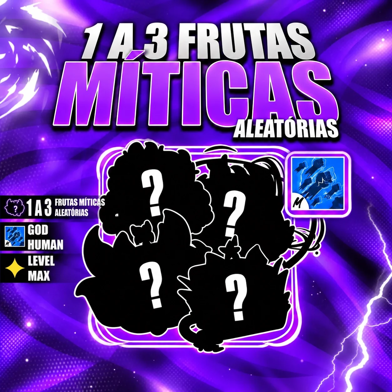『 🎲 』 1 A 3 FRUTAS MÍTICAS ALEATÓRIAS + GODHUMAN